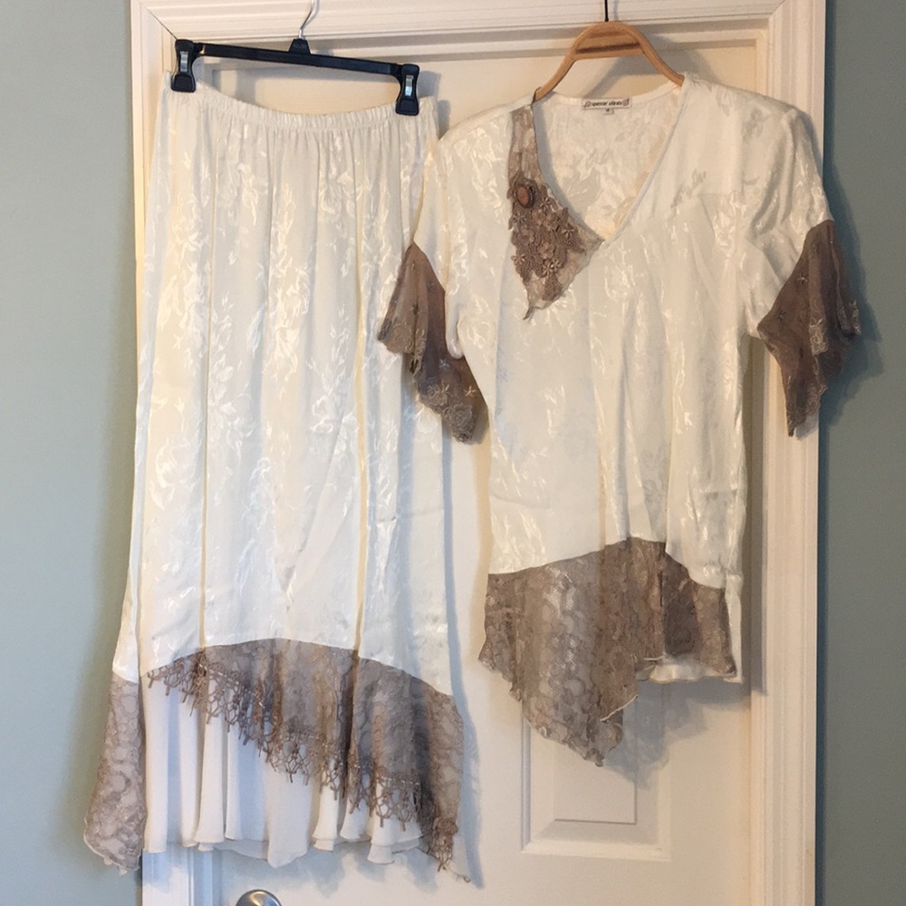 Spencer Alexis Jacquard Outfit set lace white 10
